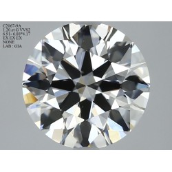 Diament szlif okrągły, 1.19ct, VVS2, G, GIA 7452435946