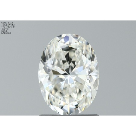 Diament szlif owalny, 1ct, VVS2, I, GIA 6502951324