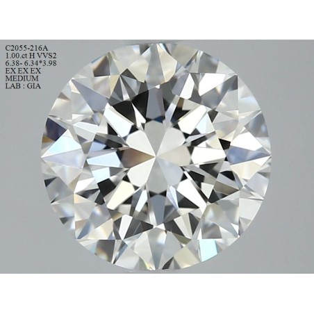 Diament szlif okrągły, 1.0ct, VVS2, H, GIA 6445888274