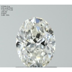 Diament szlif owalny, 0.91ct, VVS2, H, GIA 7512676487