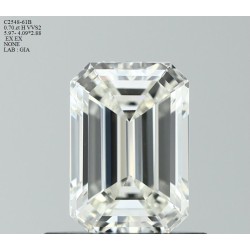 Diament szlif szmaragdowy, 0.7ct, VVS2, H, GIA 1529879179