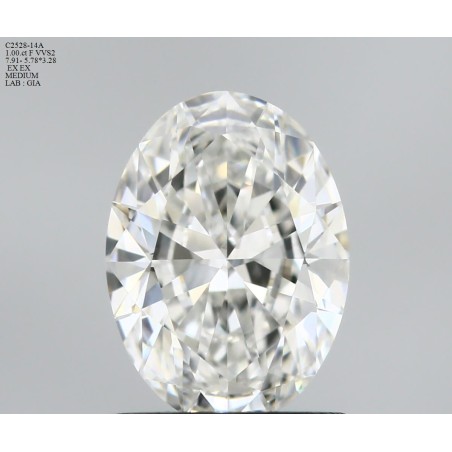 Diament szlif owalny, 1ct, VVS2, F, GIA 3535448483