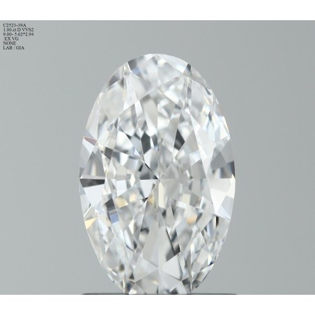 Diament szlif owalny, 1ct, VVS2, D, GIA 2526711052