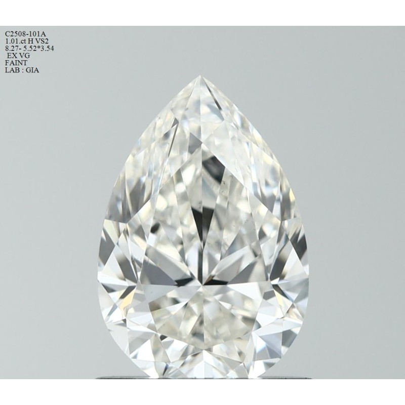 Diament szlif gruszkowy, 1.01ct, VS2, H, GIA 2526167828 Diament szlif gruszkowy, 1.01ct, VS2, H, GIA 2526167828
