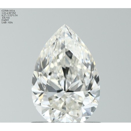 Diament szlif gruszkowy, 1.01ct, VS2, H, GIA 2526167828