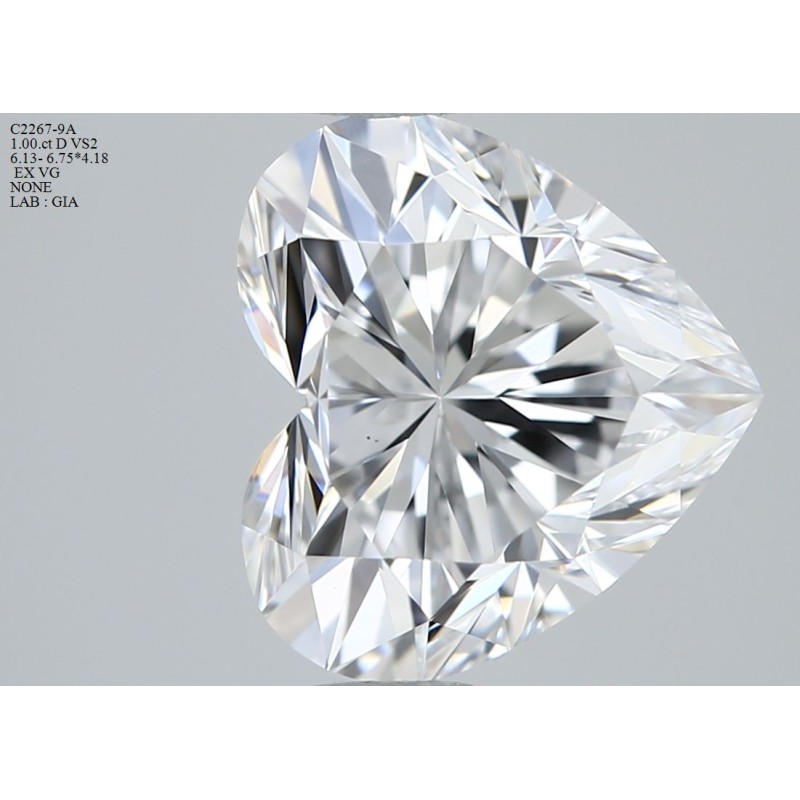 Diament serce, 1ct, VS2, D, GIA 7511542854