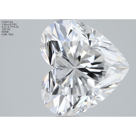 Diament serce, 1ct, VS2, D, GIA 7511542854
