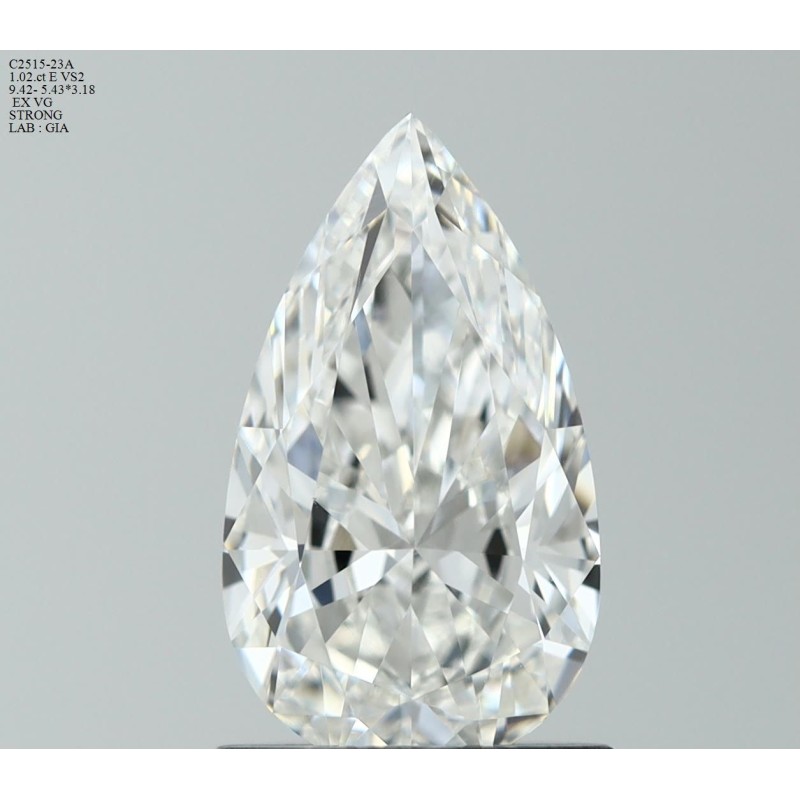 Diament szlif gruszkowy, 1.02ct, VS2, E, GIA 7526295171