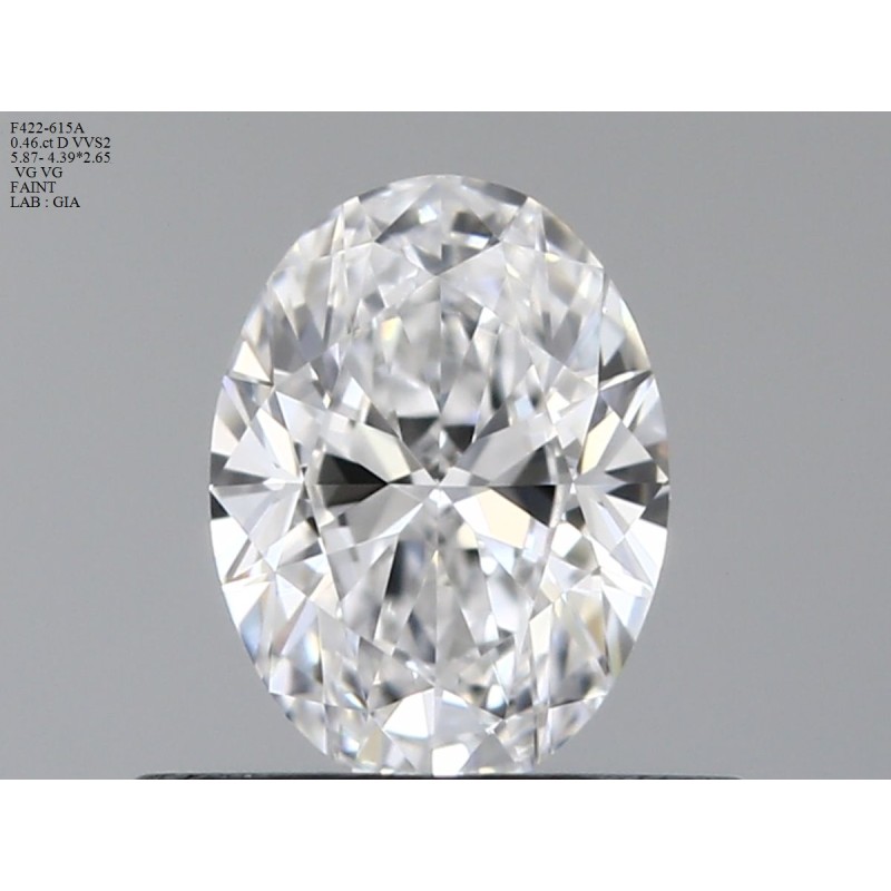 Diament szlif owalny, 0.46ct, VVS2, D, GIA 2507275867