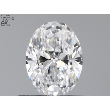 Diament szlif owalny, 0.46ct, VVS2, D, GIA 2507275867