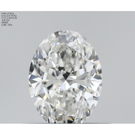 Diament szlif owalny, 0.41ct, VVS2, E, GIA 6535276482