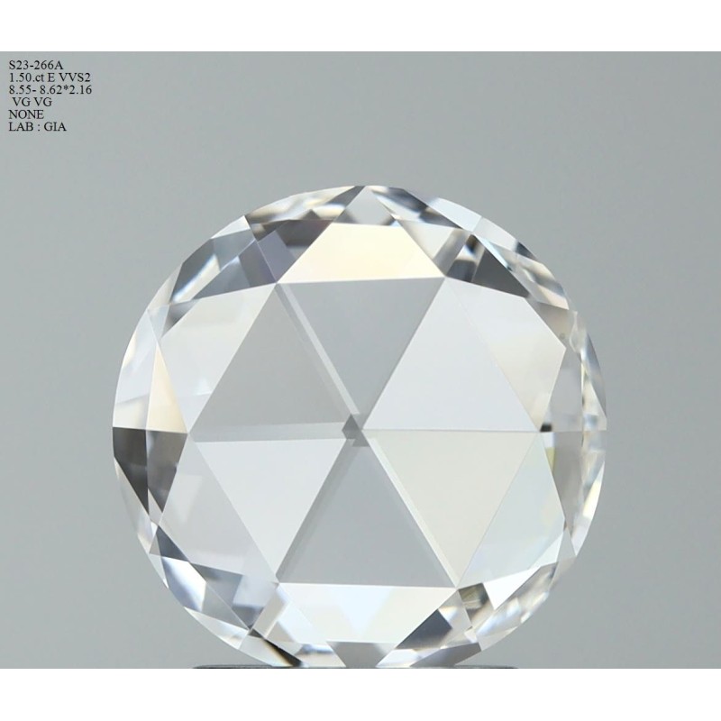 Diament rozeta, 1.5ct, VVS2, E, GIA 6522357509