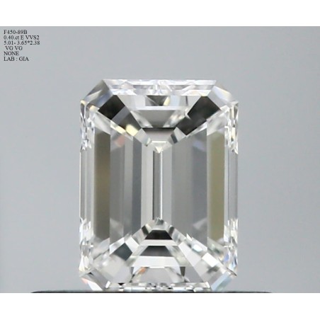 Diament szlif szmaragdowy, 0.4ct, VVS2, E, GIA 2514881303