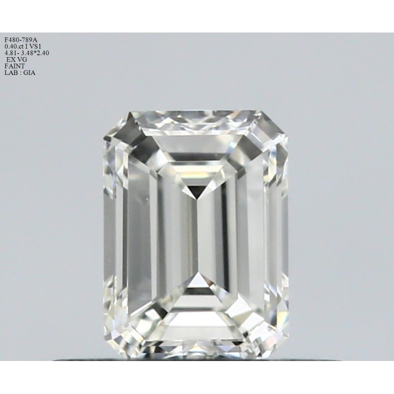 Diament szlif szmaragdowy, 0.4ct, VS1, I, GIA 1513881283 Diament szlif szmaragdowy, 0.4ct, VS1, I, GIA 1513881283