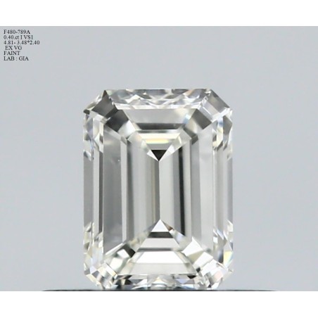 Diament szlif szmaragdowy, 0.4ct, VS1, I, GIA 1513881283