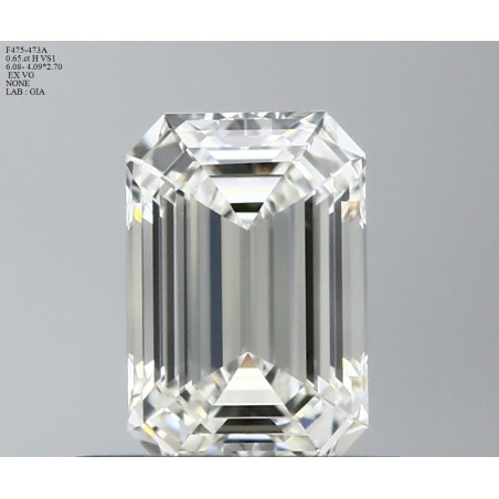 Diament szlif szmaragdowy, 0.65ct, VS1, H, GIA 1517880275
