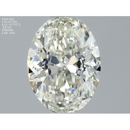 Diament szlif owalny, 0.5ct, VS1, I, GIA 7451295441