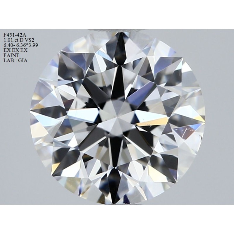 Diament szlif okrągły, 1.01ct, VS2, D, GIA 7512541956