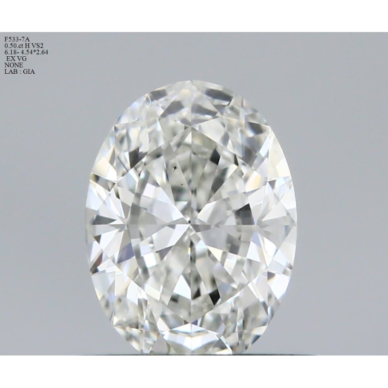 Diament szlif owalny, 0.5ct, VS2, H, GIA 6531079320