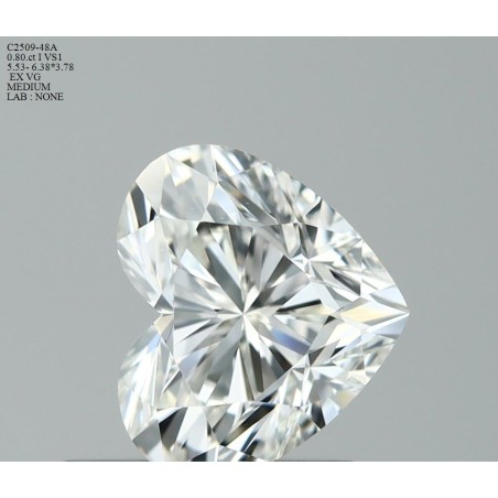 Diament serce, 0.8ct, VS1, I, GIA 6521278174