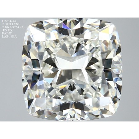 Diament szlif poduszkowy brylantowy, 2ct, VS1, I, GIA 6471126301