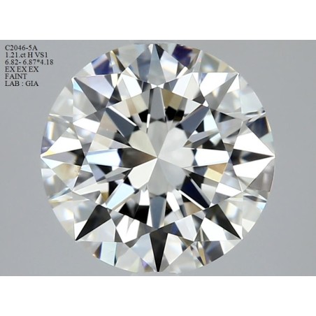 Diament szlif okrągły, 1.21ct, VS1, H, GIA 1445143635