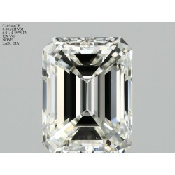 Diament szlif szmaragdowy, 0.8ct, VS1, H, GIA 6435589301