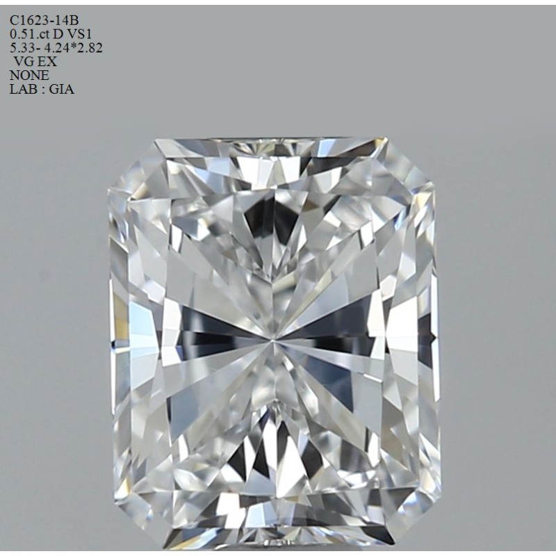 Diament radiant, 0.51ct, VS1, D, GIA 6392092313