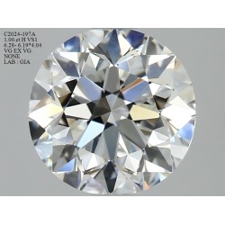 Diament szlif okrągły, 1ct, VS1, H, GIA 6421764118