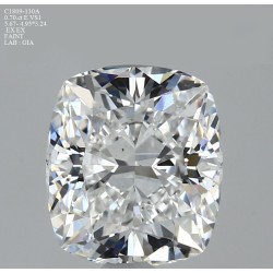 Diament szlif poduszkowy brylantowy, 0.7ct, VS1, E, GIA 7381756964