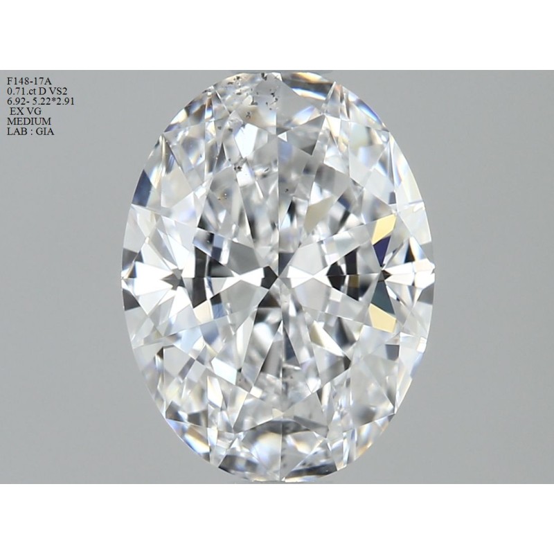Diament szlif owalny, 0.71ct, VS2, D, GIA 6425931918