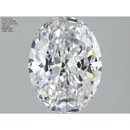 Diament szlif owalny, 0.71ct, VS2, D, GIA 6425931918