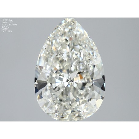 Diament szlif gruszkowy, 1ct, SI2, I, GIA 2466295568