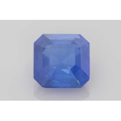 Szafir Asscher, 3.29 ct, BLUE, GIA 6224753568