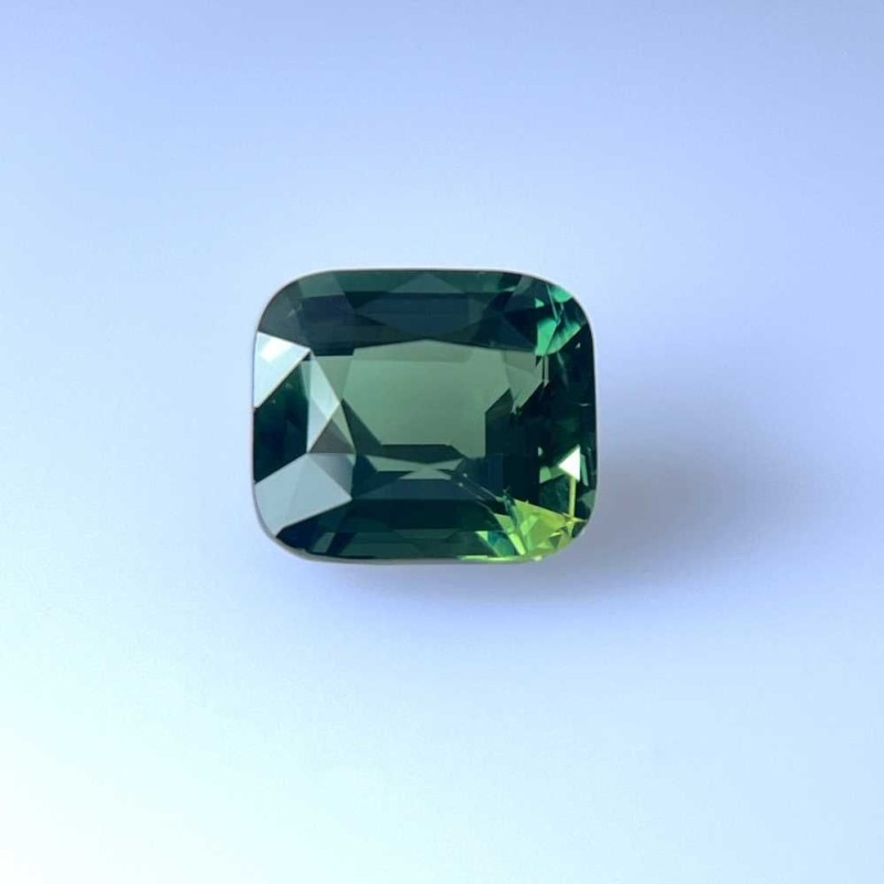 Szafir szlif poduszkowy, 5.11 ct, GREEN, GIA 6512677494