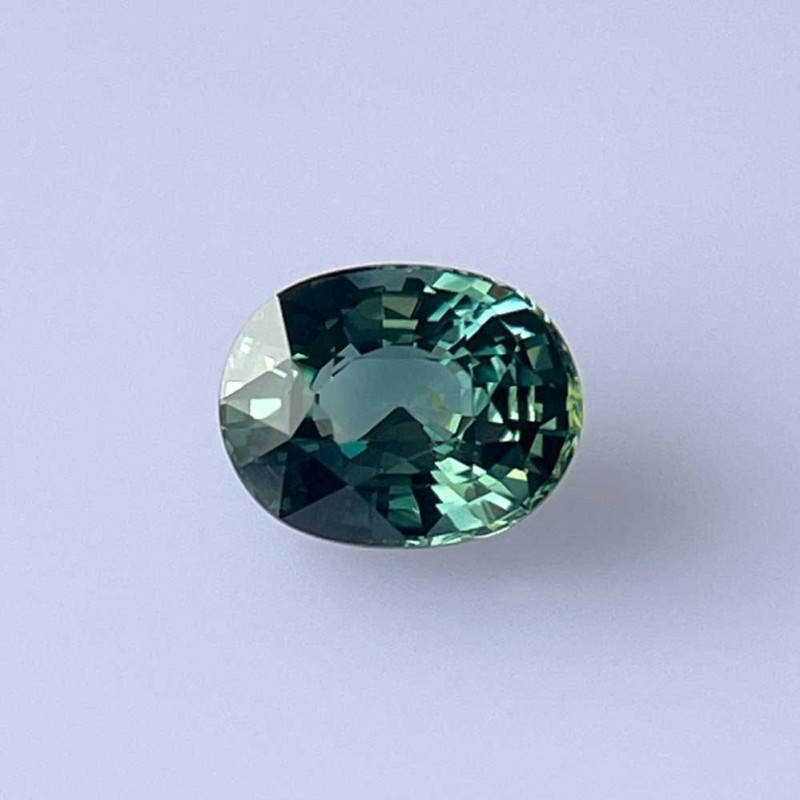 Szafir szlif owalny, 2.53 ct, TEAL, GIA 7513944952