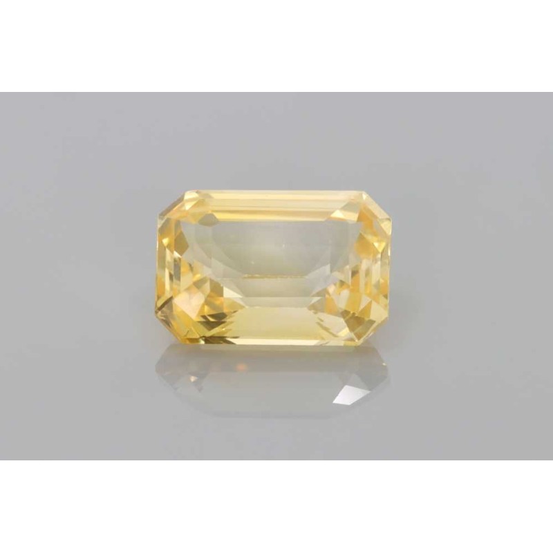 Szafir szlif szmaragdowy, 5.04 ct, YELLOW, GIA 6515677631