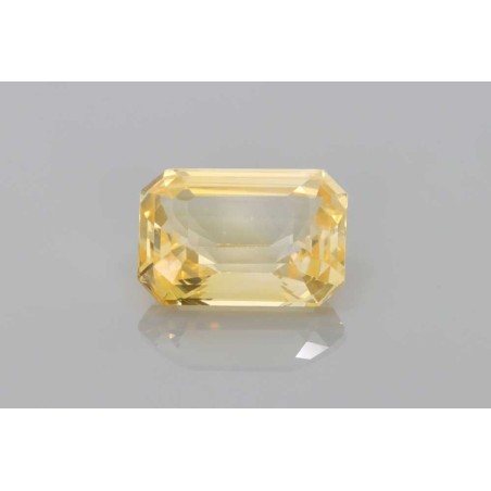 Szafir szlif szmaragdowy, 5.04 ct, YELLOW, GIA 6515677631
