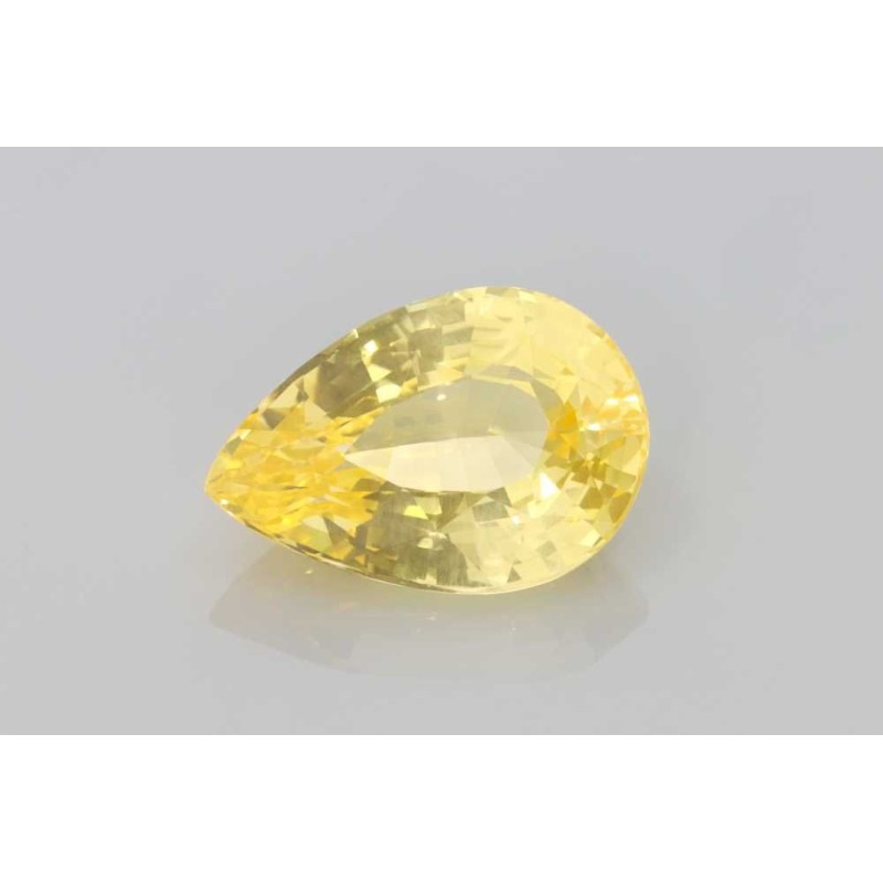 Szafir szlif gruszkowy, 8.99 ct, YELLOW, GIA 6521053902