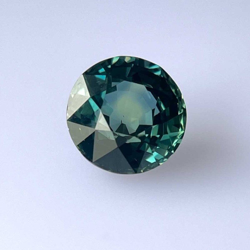 Szafir szlif okrągły, 5.02 ct, TEAL, GIA 7518678185 Szafir szlif okrągły, 5.02 ct, TEAL, GIA 7518678185