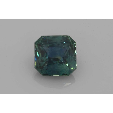 Szafir Asscher, 3.14 ct, TEAL, GIA 2225358433