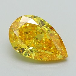Diament laboratoryjny o barwie fantazyjnej szlif gruszkowy, 2.19ct, VVS2, Fancy Vivid Yellow, IGI LG584356663