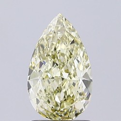 Diament laboratoryjny o barwie fantazyjnej szlif gruszkowy, 1.63ct, VVS2, Fancy Light Yellow, IGI LG720583169
