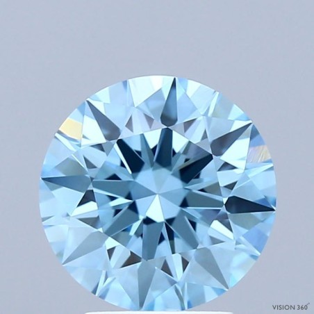 Diament laboratoryjny o barwie fantazyjnej szlif okrągły, 2.35ct, VVS1, Fancy Vivid Blue, IGI LG724522033