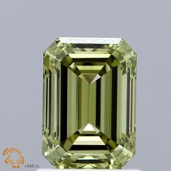 Diament laboratoryjny o barwie fantazyjnej szlif szmaragdowy, 1.43ct, VVS2, Fancy Vivid Green, IGI LG670481995