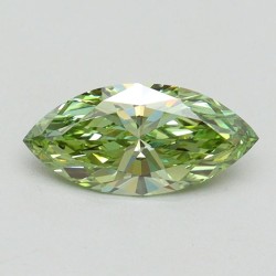 Diament laboratoryjny o barwie fantazyjnej markiza, 0.71ct, VVS2, Fancy Vivid Green, IGI LG611394603