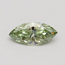 Diament laboratoryjny o barwie fantazyjnej markiza, 0.5ct, VVS2, Fancy Intense Green, IGI LG611394594