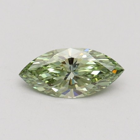 Diament laboratoryjny o barwie fantazyjnej markiza, 0.5ct, VVS2, Fancy Intense Green, IGI LG611394594