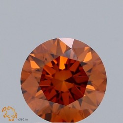 Diament laboratoryjny o barwie fantazyjnej szlif okrągły, 1.11ct, VVS2, Fancy Orange, IGI LG652437966