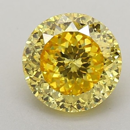 Diament laboratoryjny o barwie fantazyjnej szlif okrągły, 1.05ct, VVS2, Fancy Intense Yellow, IGI LG618463410